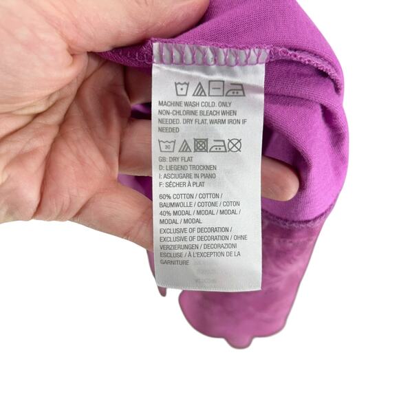 Fairycore Magenta Swing Dress Lace Hem LOGO‎ by Lori Goldstein Size L - Picture 7 of 9